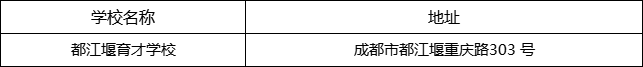 成都市都江堰育才學(xué)校地址在哪里？