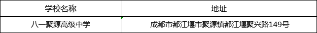 成都市八一聚源高級(jí)中學(xué)地址在哪里？