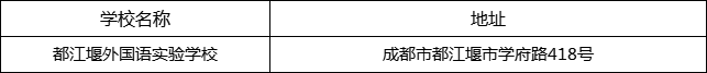 成都市都江堰外國(guó)語(yǔ)實(shí)驗(yàn)學(xué)校地址在哪里？