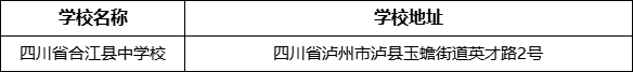 瀘州市四川省合江縣中學校地址在哪里？