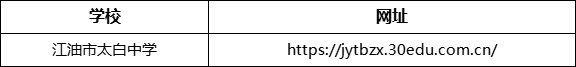綿陽市江油市太白中學(xué)網(wǎng)址是什么？