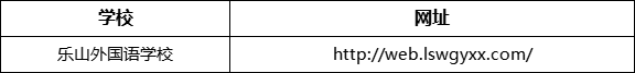 樂山市樂山外國(guó)語(yǔ)學(xué)校網(wǎng)址是什么？