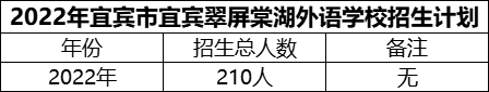 2024年宜賓市宜賓翠屏棠湖外語學(xué)校招生計(jì)劃是多少？