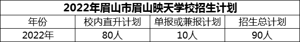 2024年眉山市眉山映天學(xué)校招生計(jì)劃是多少？