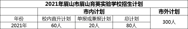 2024年眉山市眉山育英實(shí)驗(yàn)學(xué)校招生計劃是多少？