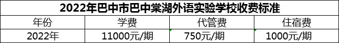 2024年巴中市巴中棠湖外語實驗學(xué)校學(xué)費多少錢？