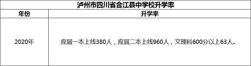 2024年瀘州市四川省合江縣中學校升學率怎么樣？