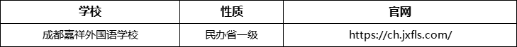 成都市成都嘉祥外國語學校官網、網址、官方網站