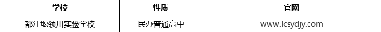 成都市都江堰領(lǐng)川實(shí)驗(yàn)學(xué)校官網(wǎng)、網(wǎng)址、官方網(wǎng)站