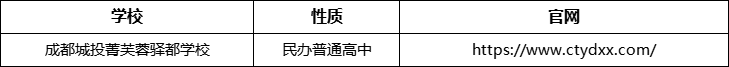 成都市成都城投菁芙蓉驛都學(xué)校官網(wǎng)、網(wǎng)址、官方網(wǎng)站